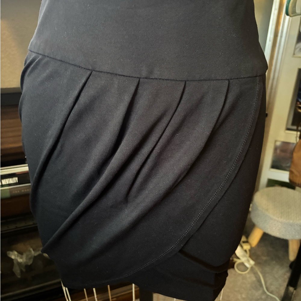 Black mini skirt